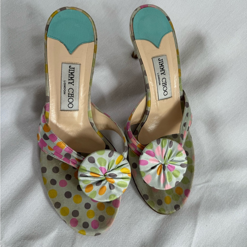 Pastel Polka Dot Jimmy Choo Heeled Sandals